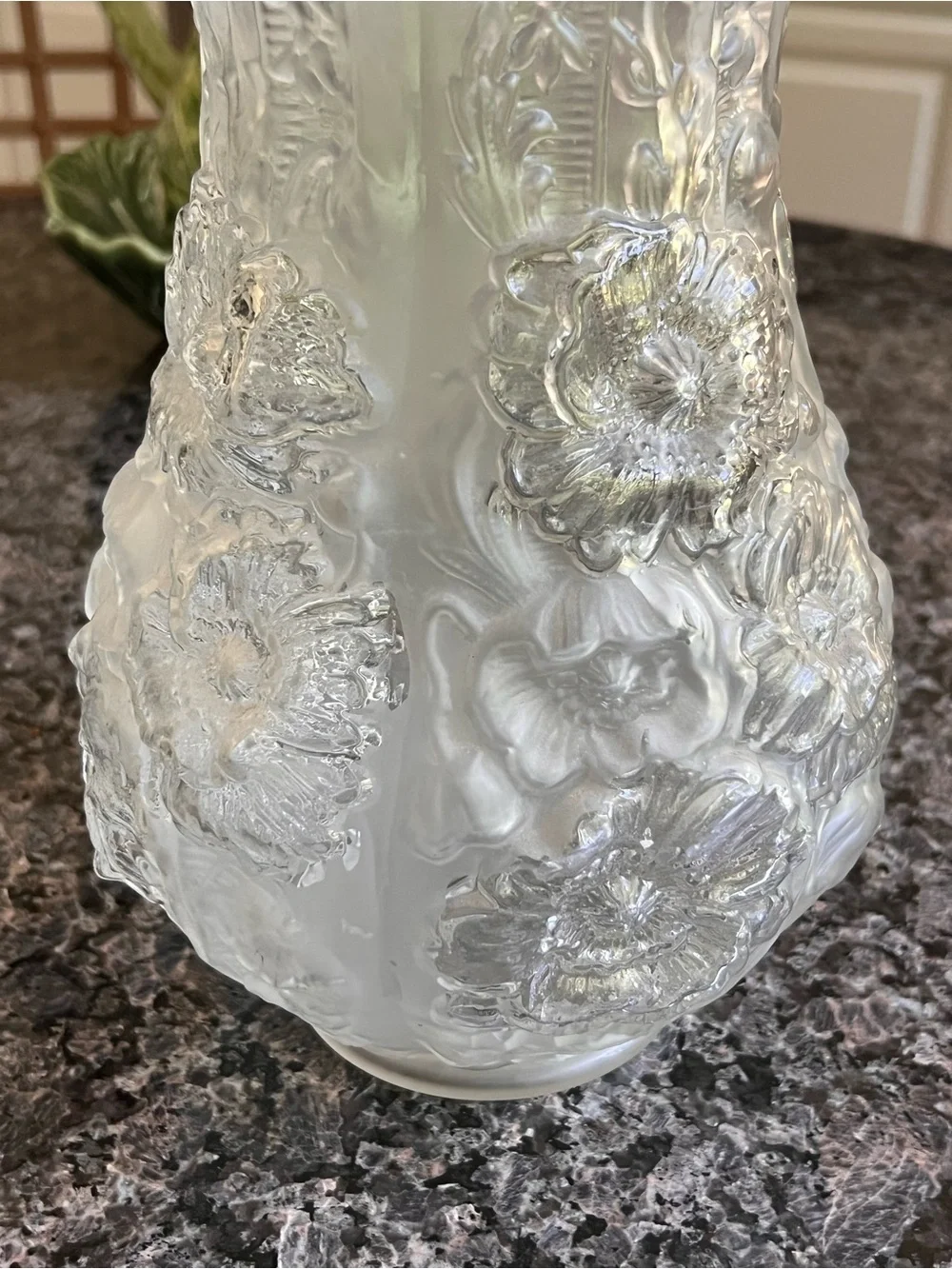 Imperial Glass Poppy Show Frosted Vase